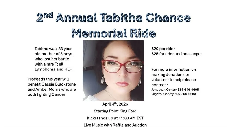2nd Annual Tabitha Chance Memorial Ride