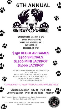6th Annual Big Paws Bingo