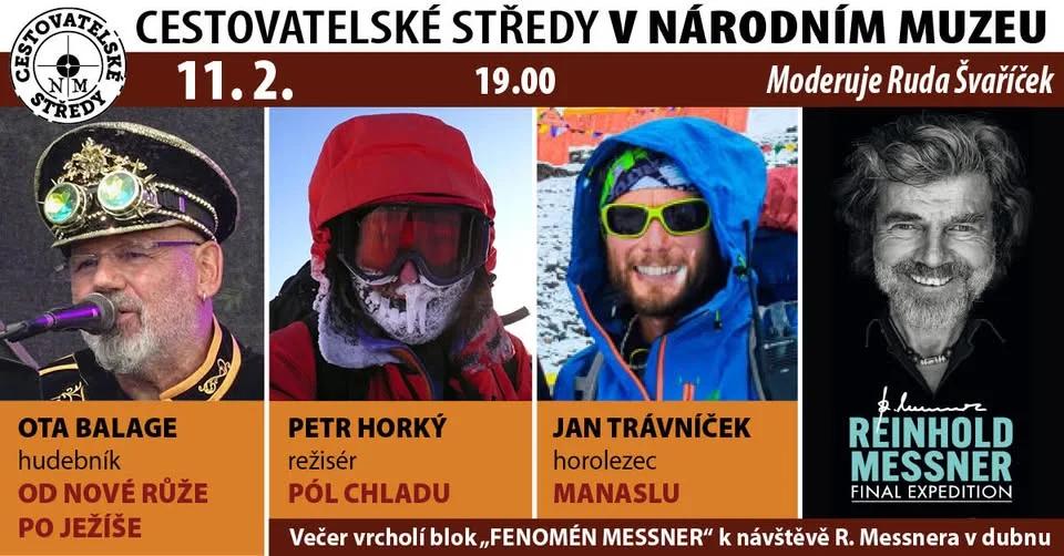 Cestovatelské středy v NM: Balage, Horký, Trávníček, Messner
