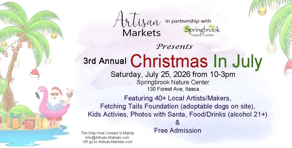 3rd Annual Christmas in July Arts & Crafts Fair by Artisan Markets
