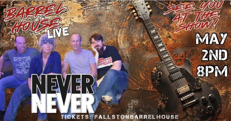 Never Never at Barrel House Live!