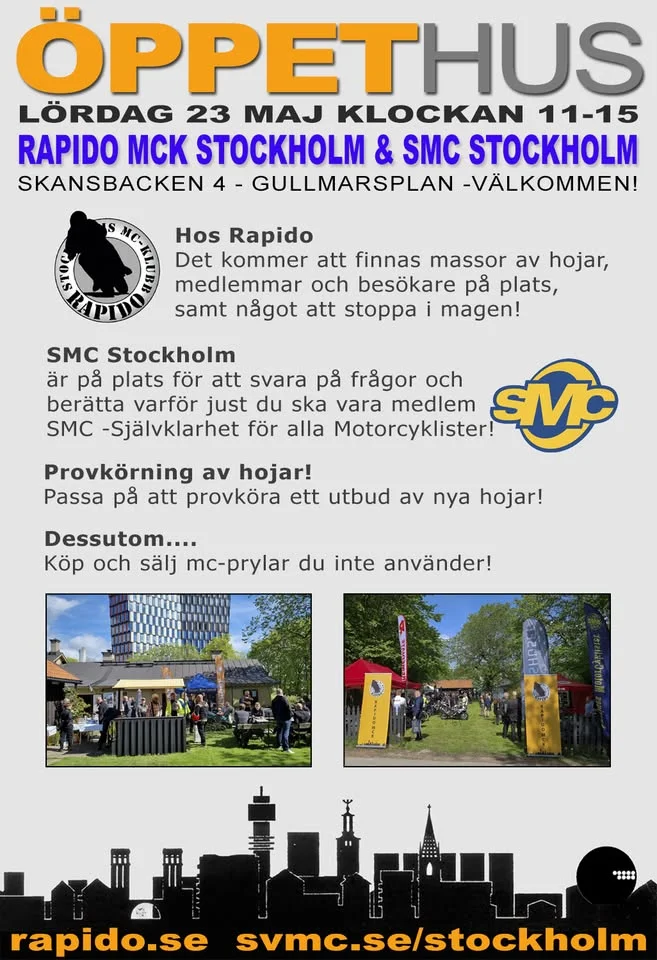 Öppet Hus Rapido MCK och SMC Stockholm 2026