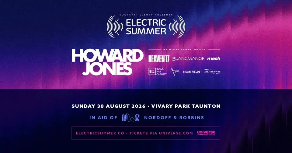 ELECTRIC SUMMER ALL DAYER - Howard Jones, Heaven 17, Blancmange live in Vivary Park TAUNTON