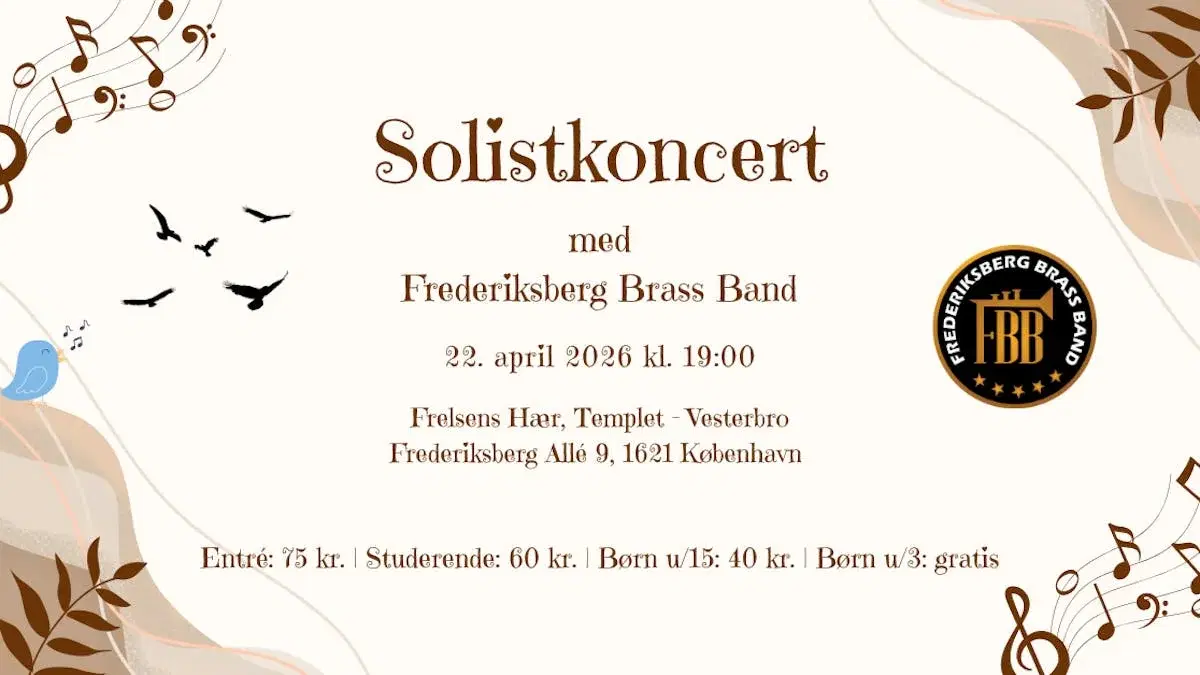 Solistkoncert med Frederiksberg Brass Band