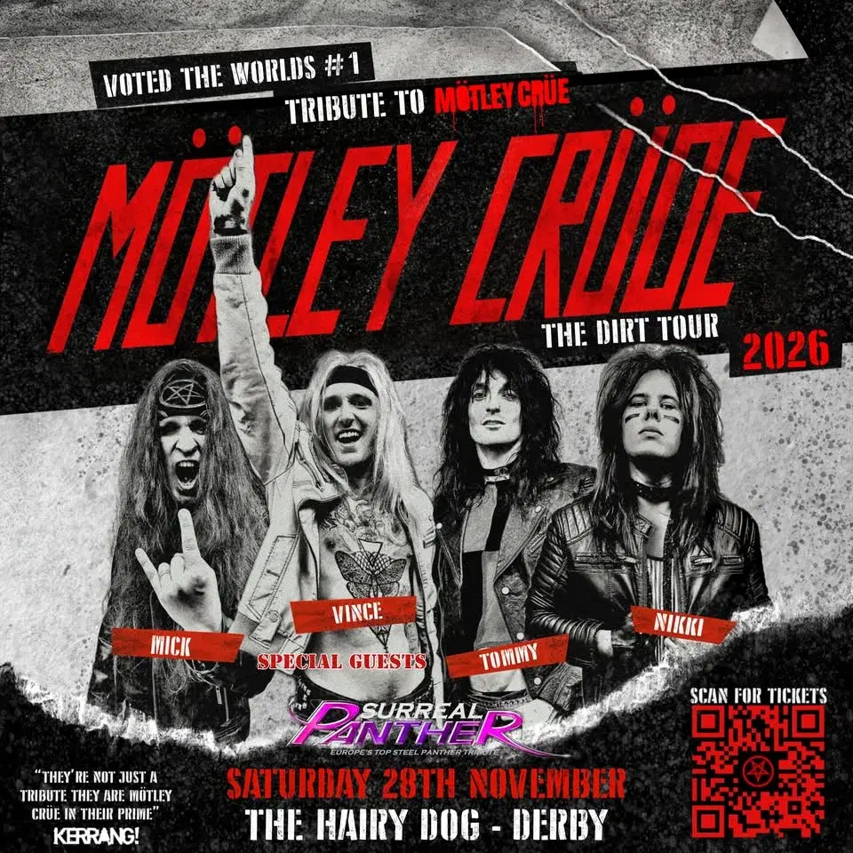 Mötley Crüde - The Dirt Tour 2026 - The Hairy Dog - Derby