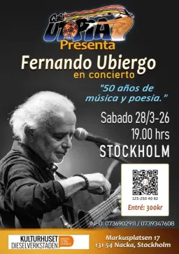 Café Utopía presenta Fernando Ubiergo en concierto