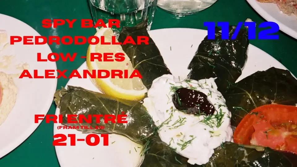 PEDRODOLLAR ➣ LOW-RES ➣ ALEXANDRIA ➣ SPY BAR