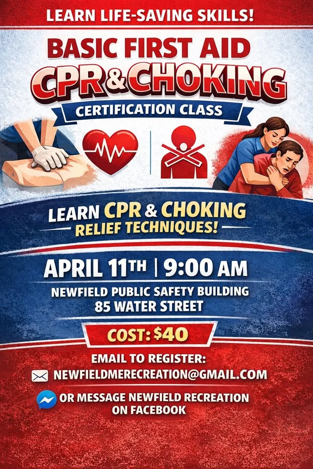 Basic first aid and choking certification