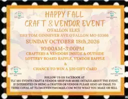 HAPPY FALL CRAFT & VENDOR EVENT