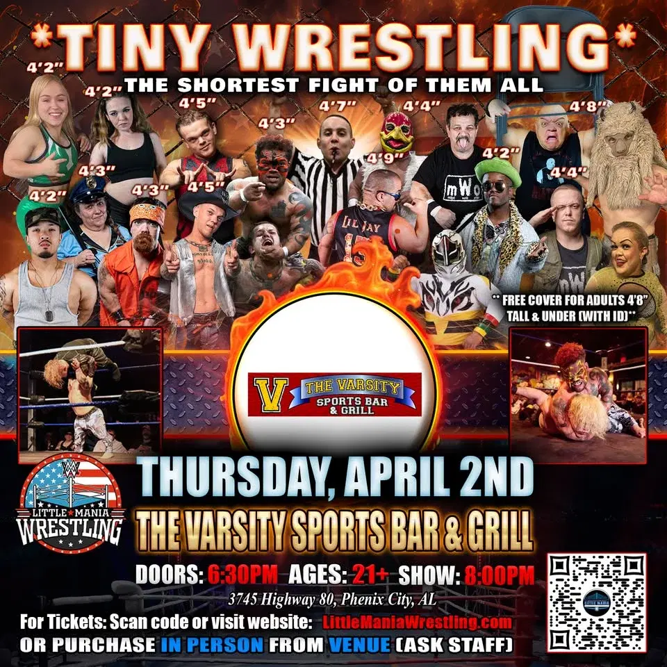 Phenix, AL - Mini Wrestling All * Stars @ The Varsity Sports Bar & Grill