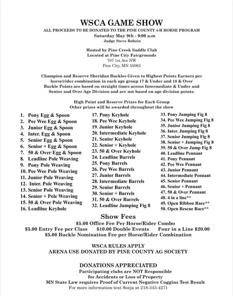 WSCA Fundraiser Show