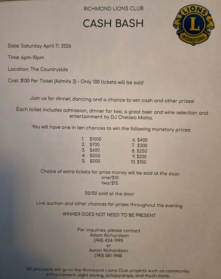 Annual Richmond Lions Club Cash Bash
