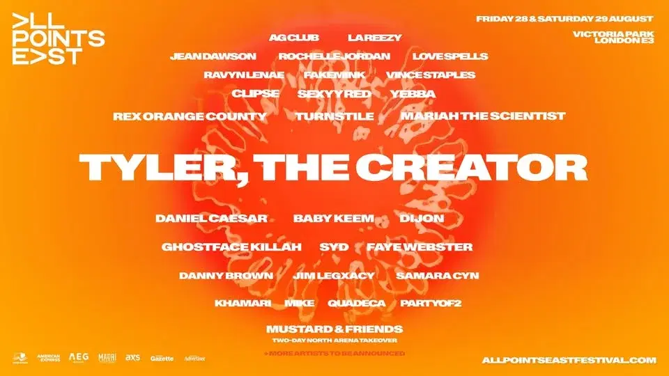 Tyler, The Creator headlines All Points East 2026