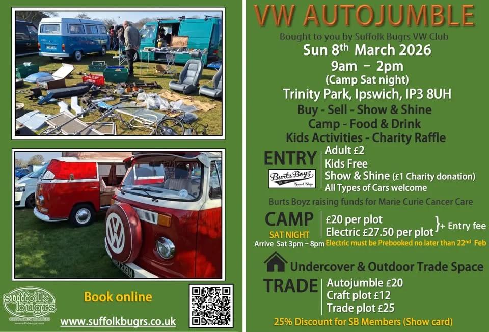 Suffolk Bugrs March 2026 VW Autojumble