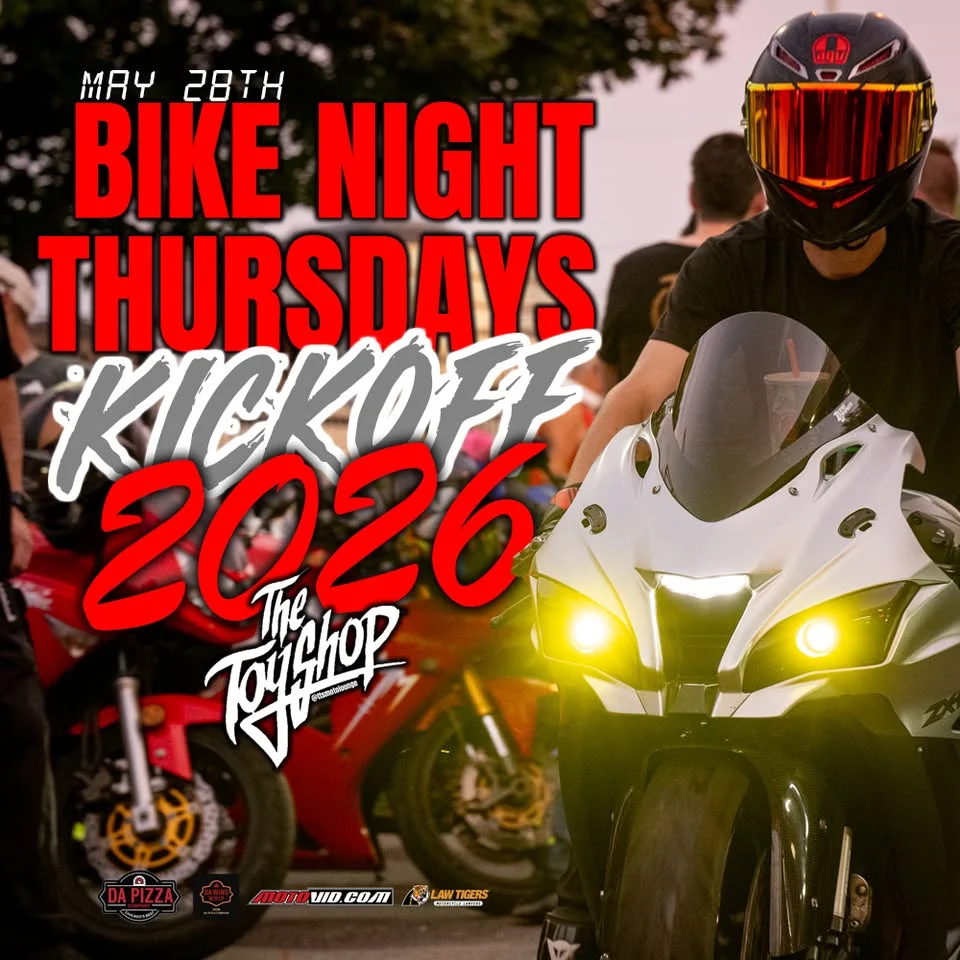BIKE NIGHT THURSDAYS 2026 OPENING NIGHT W/ DA PIZZA & DA WINGS FOOD TRUCK!