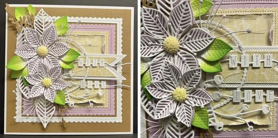 THIS CLASS IS NOW FULL - 'WITH LOVE' FLOWER CARD CLASS - £17 per person - Starts at 10.30am