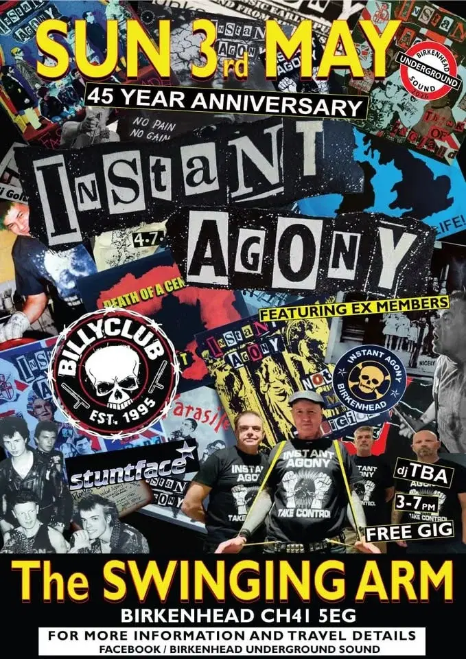 INSTANT AGONY 45 YEAR ANNIVERSARY with Billy club and stuntface