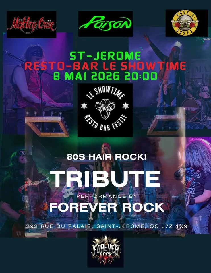 St-Jerome resto bar le Show time Forever Rock