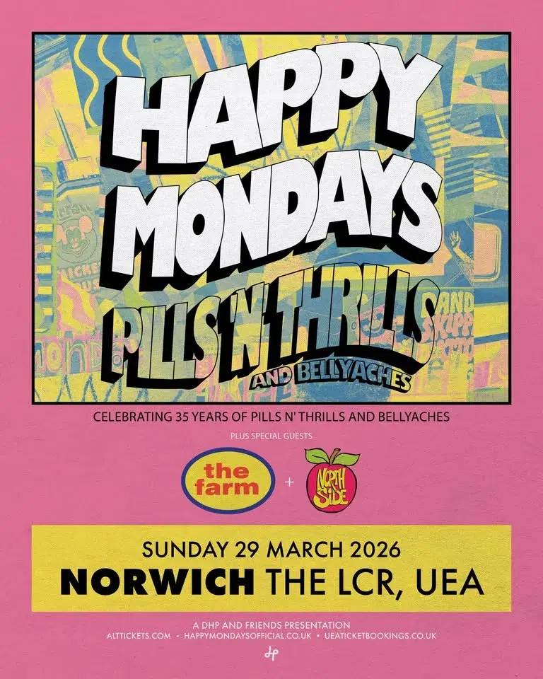 Happy Mondays live at The Nick Rayns LCR, UEA | Norwich