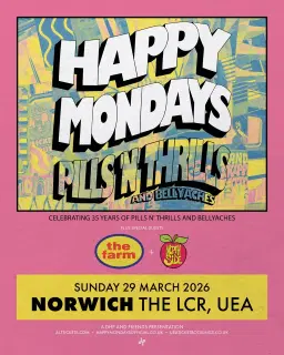 Happy Mondays live at The Nick Rayns LCR, UEA | Norwich