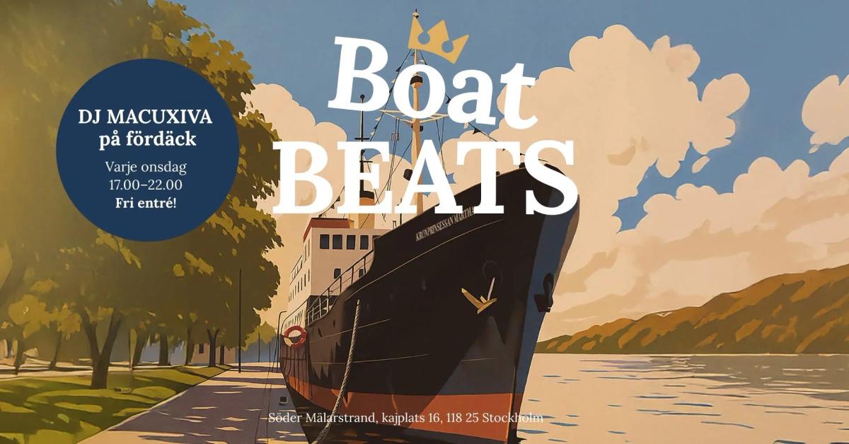 🎉 BOAT BEATS x DJ Macuxiva – Utesäsongens premiär på Märtha! 🚢🎶