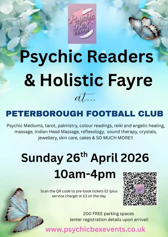 Psychic Readers & Holistic Fayre at Peterborough Football Club