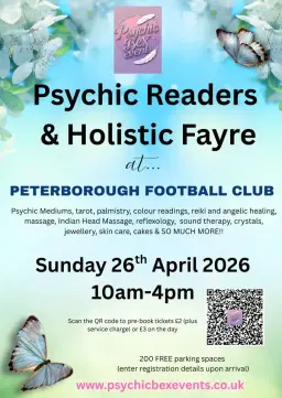 Psychic Readers & Holistic Fayre at Peterborough Football Club