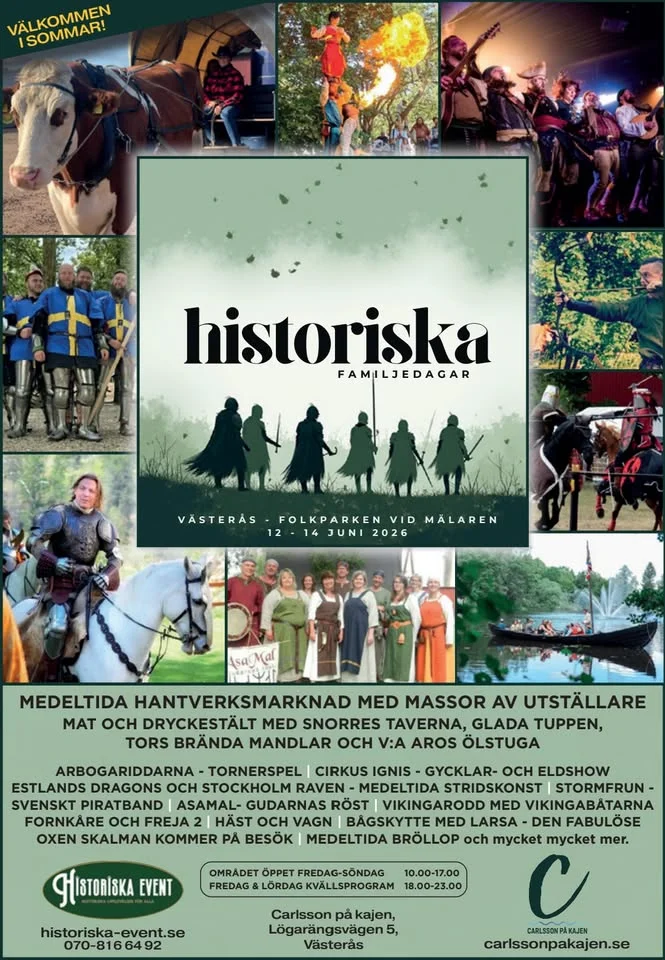 Historiska Familjedagar på Lögarängen, vid Carlsson på kajen - Folkparken vid Mälaren.