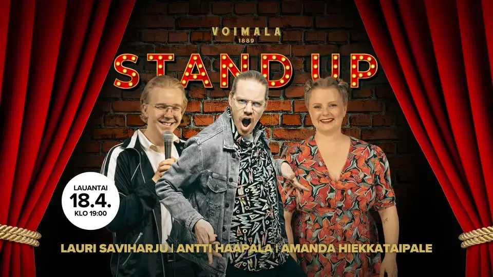Antti Haapala, Lauri Saviharju ja Amanda Hiekkataipale - Voimalan Stand Up Club