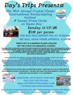 Siesta Key Crystal Classic International Sand Sculpting Festival & Sunset Drum Circle