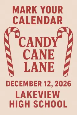 Candy Cane Lane Craft Fair at Lakeview High School