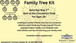 Ages 18+ Family Tree Kit