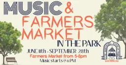 WBoT Music & Famers Market in the Park 2026