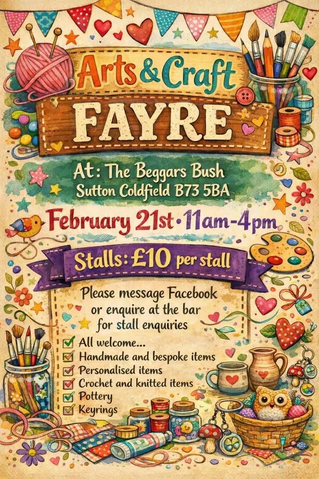 Arts & Craft Fayre @ The Beggars Bush