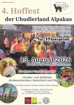 4. Hoffest der Uhudlerland Alpakas