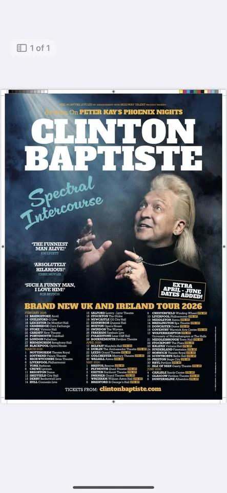 CLINTON BAPTISTE UK AND IRELAND TOUR