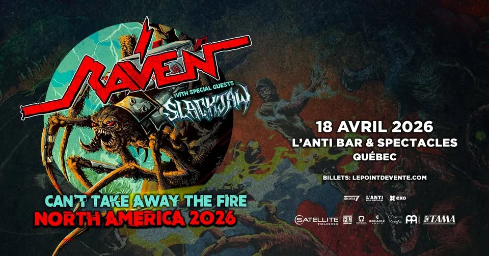RAVEN avec Slackjaw // Samedi 18 avril 2026 // L'Anti Bar & Spectacles