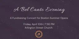 A Bel Canto Evening