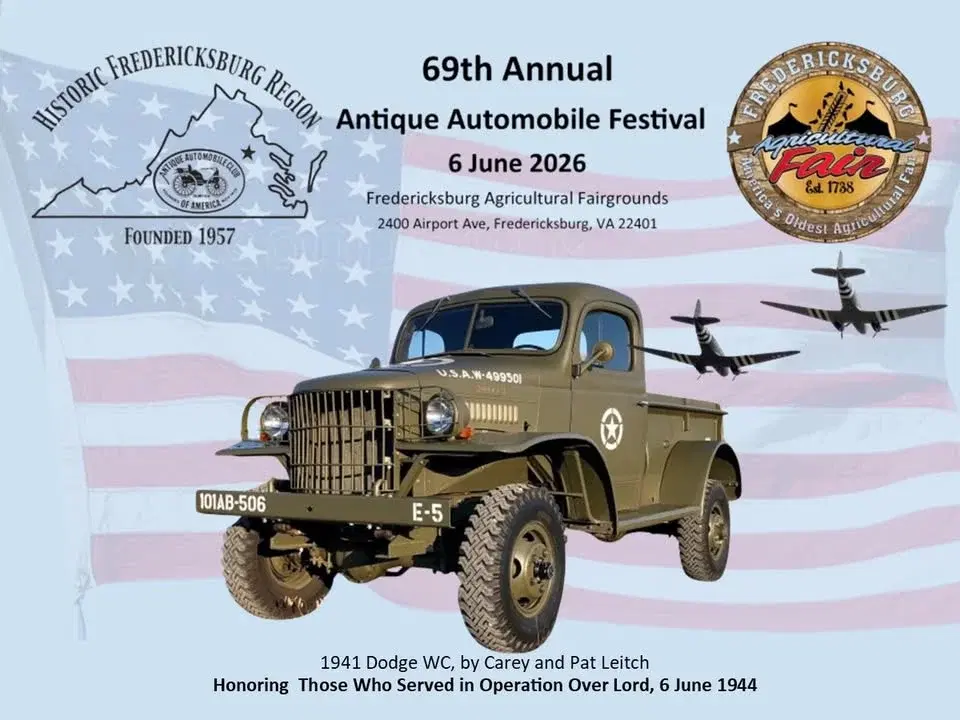 69th Annual Historic Fredericksburg, Region AACA Antique Car Festival,