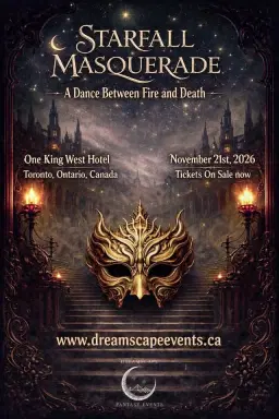 Starfall Masquerade: A Dance Between Fire and Death