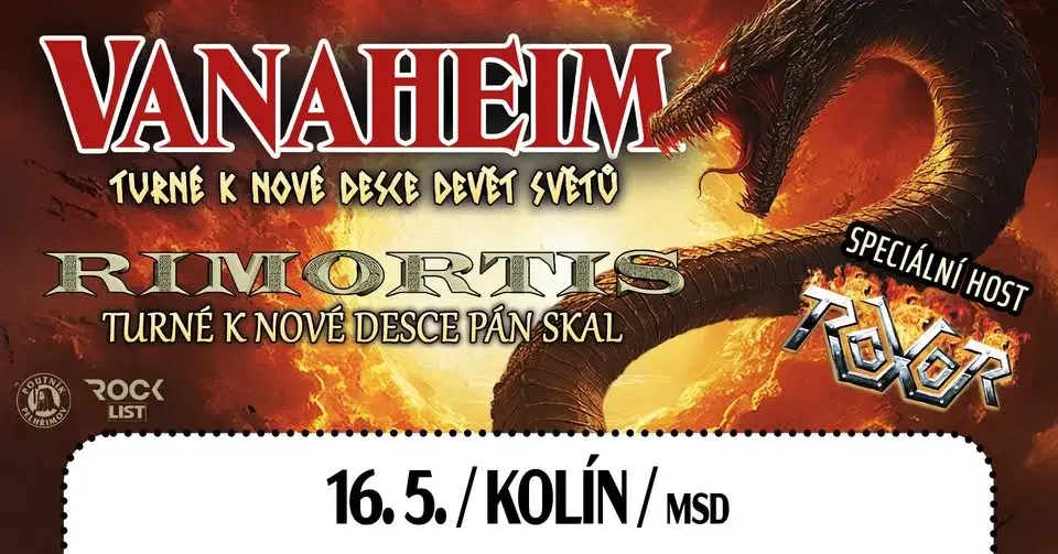 VANAHEIM | RIMORTIS | ROXOR | KOLÍN - Turné 2026