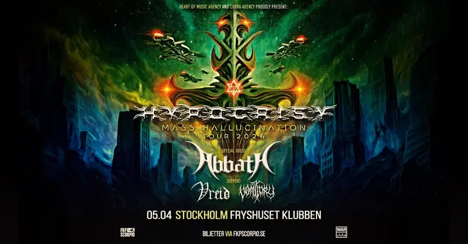 Hypocrisy + Special Guest: Abbath + Support: Vomitory + Vreid | Stockholm