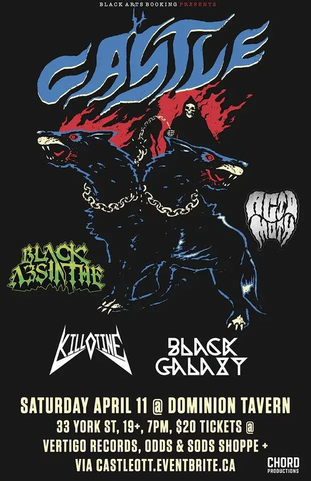 Castle, Black Absinthe, Killotine, Acid Moth, Black Galaxy