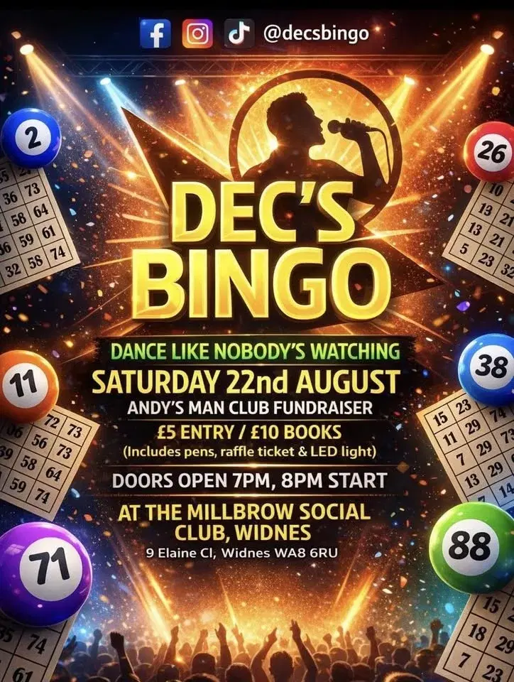 Dec's bingo ( Andys manclub fundraiser )