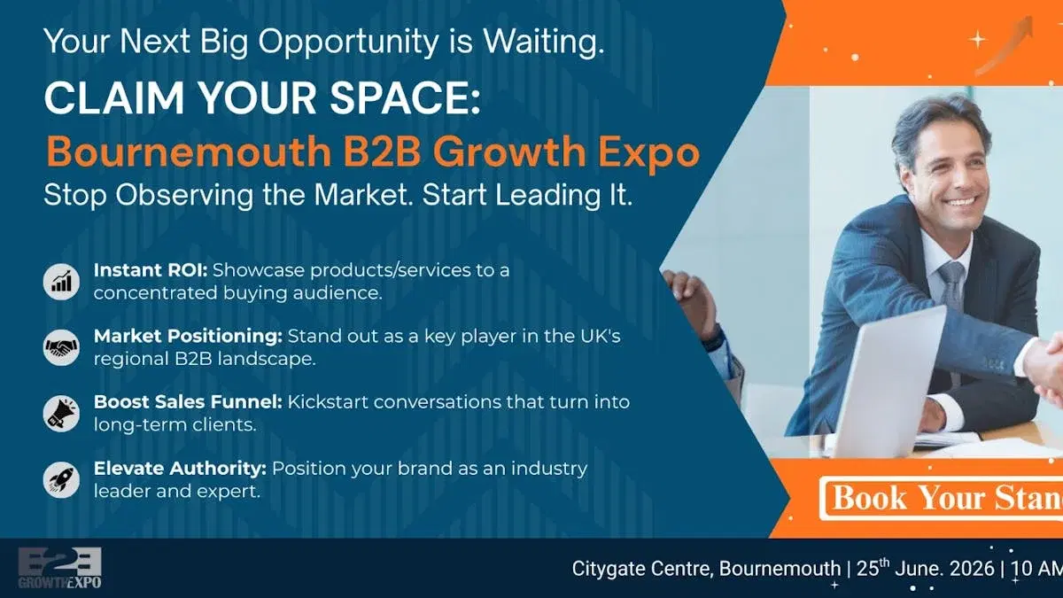 Bournemouth B2B Growth Expo 2026 | Book Your Stand At Premier B2B Show