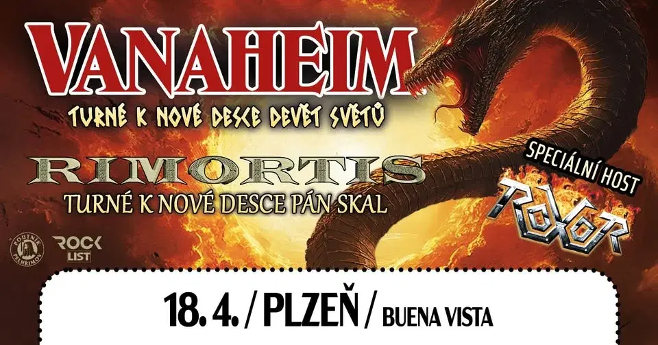 VANAHEIM | RIMORTIS | ROXOR | PLZEŇ - Turné 2026