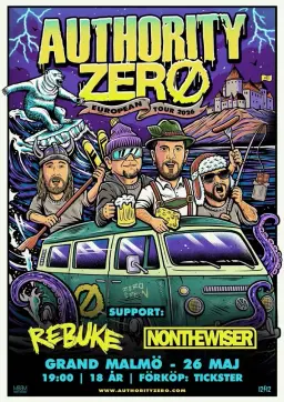 Authority Zero European Tour 2026. Support: Rebuke + Nonthewiser. Live på Grand