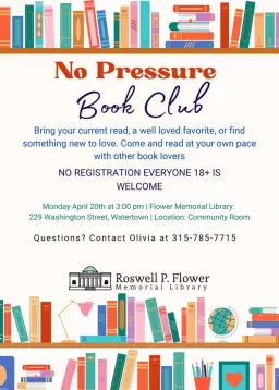Ages 18+ No Pressure Book Club