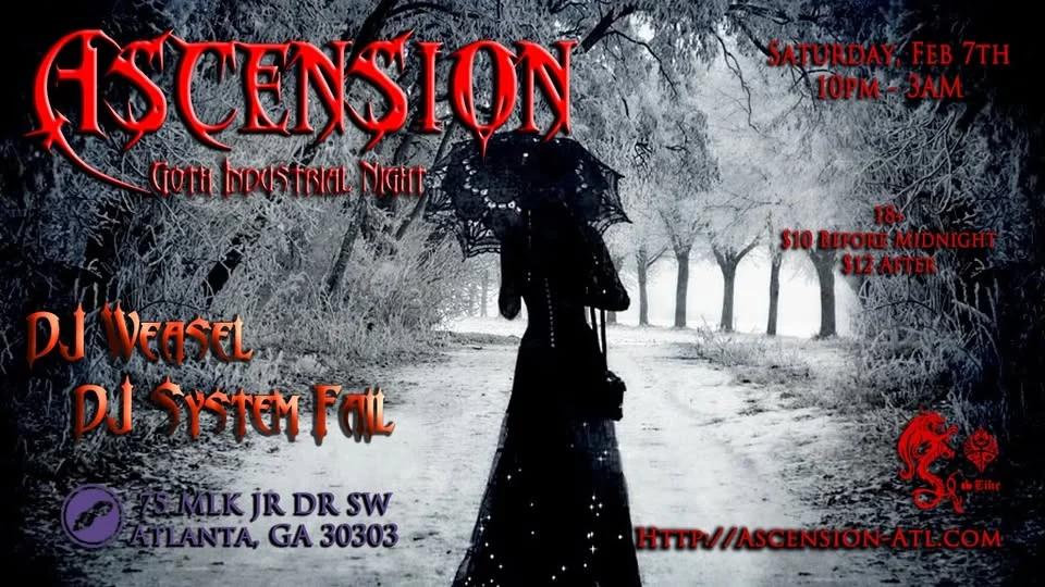 Ascension: Goth Industrial Night @ The Masquerade (18+)