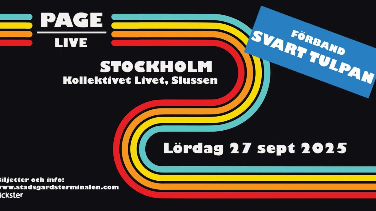 PAGE Live i Stockholm med förbandet Svart Tulpan 🎹🎤✨
